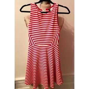 XS Red and White Striped Dress Divided H&M